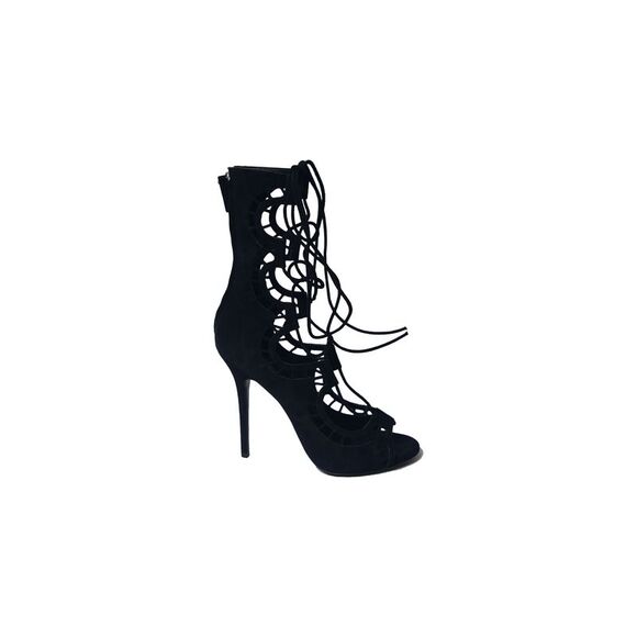 Giuseppe Zanotti Lace Up Gladiator Heels in Black Suede - Picture 8 of 8